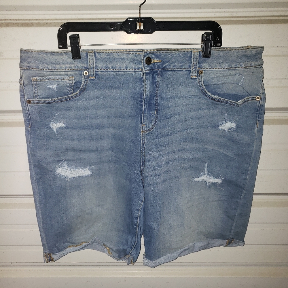 Plus Size 20 Time Tru Denim Jean Shorts stretchy Womens